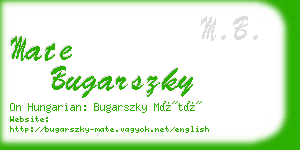 mate bugarszky business card